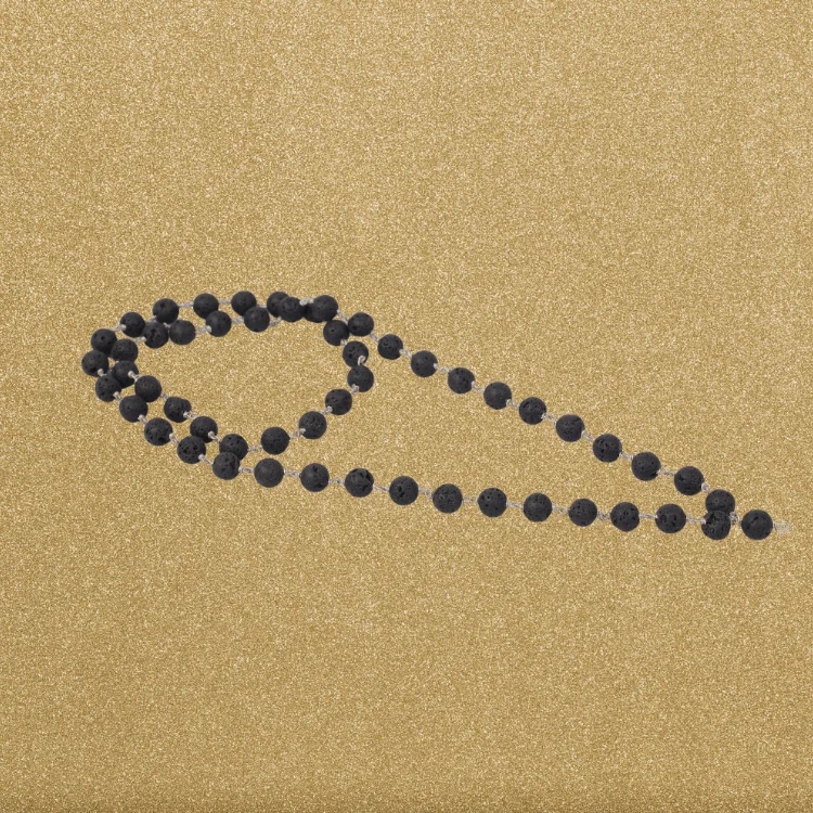 Krishna Shaligram Mala in Silver Wire